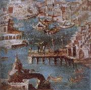 Wall painting of a harbour from Stabiae